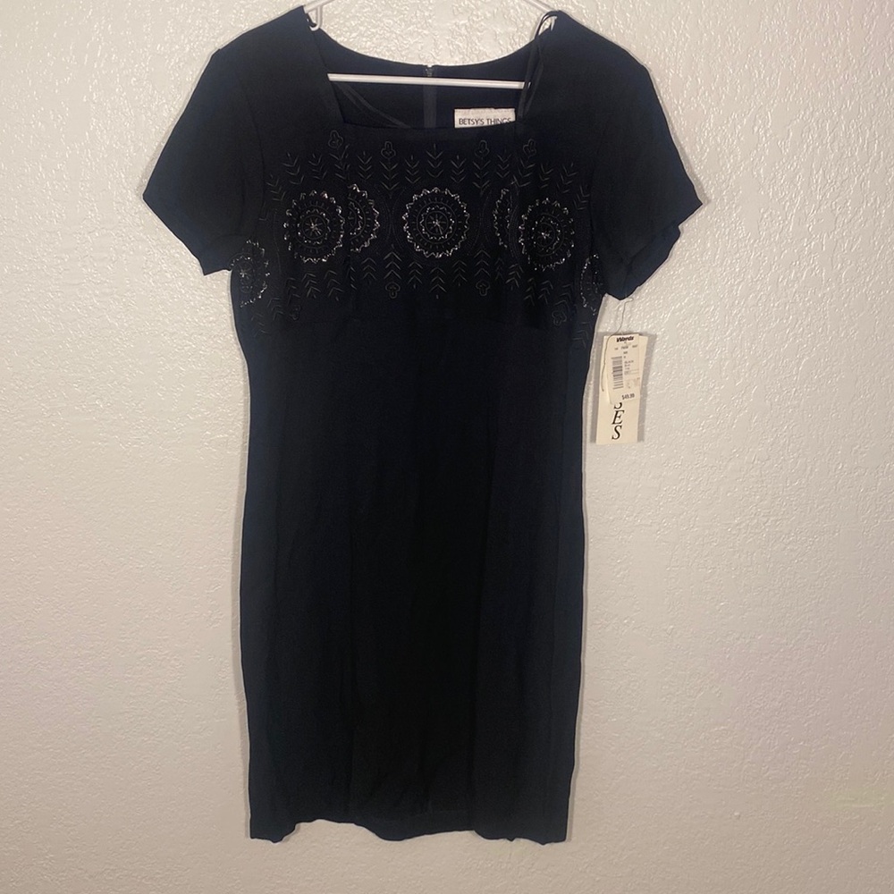 Betsy’s things mini black party dress | size 12